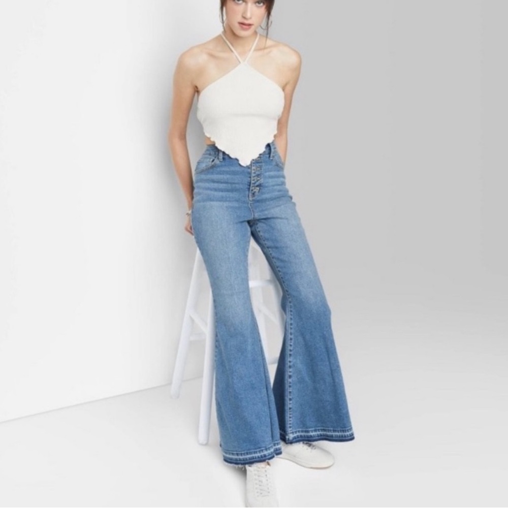 Wild Fable Jeans Extreme Flare
Button Fly High Rise Women's Size 6